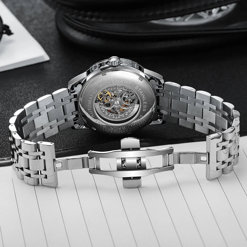 Men Mechanical Watch Automatic Luxury Gambling Rotating Plate Dial Wristwatch Man Casual Waterproof Luminous Clock Reloj Hombre