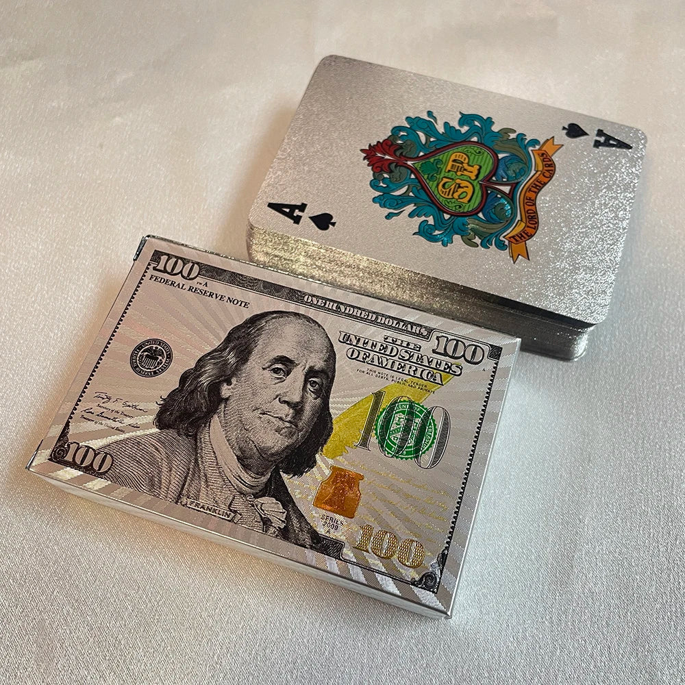 24K Golden Playing Cards Plastic Poker Deck Foil Pack Magic Waterproof Card Gift Collection Gambling Board Game