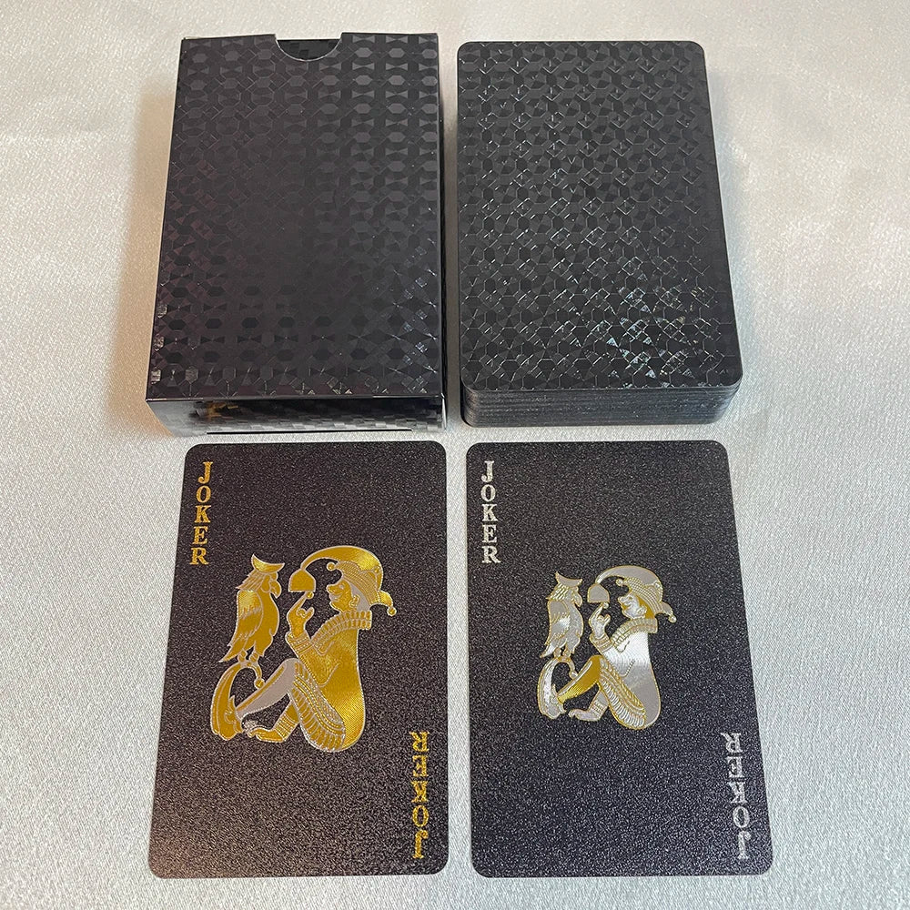 24K Golden Playing Cards Plastic Poker Deck Foil Pack Magic Waterproof Card Gift Collection Gambling Board Game