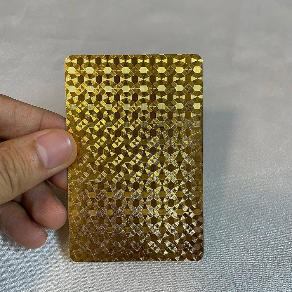 24K Golden Playing Cards Plastic Poker Deck Foil Pack Magic Waterproof Card Gift Collection Gambling Board Game