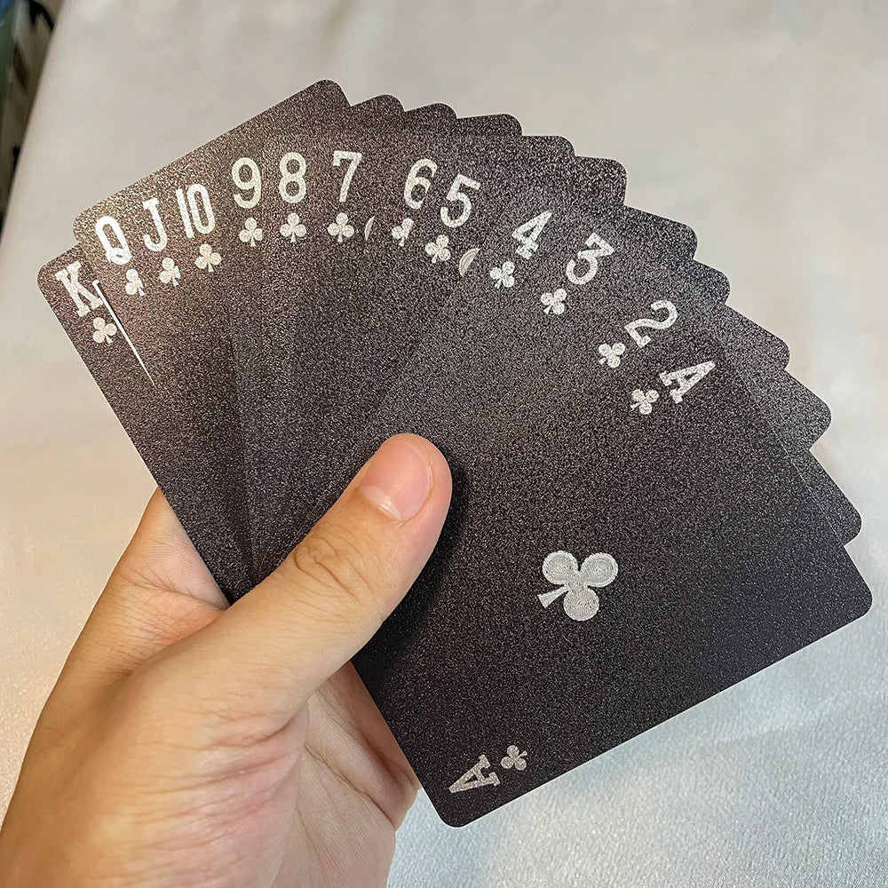 24K Golden Playing Cards Plastic Poker Deck Foil Pack Magic Waterproof Card Gift Collection Gambling Board Game