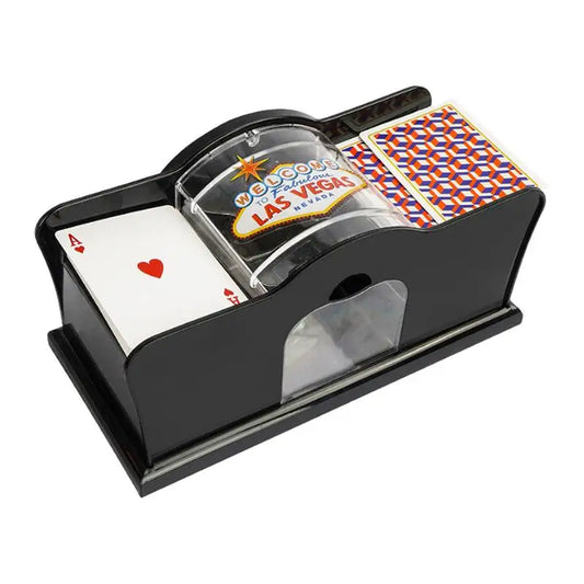 Manual Card Shuffler 2 Deck with Hand Crank, Card Shuffler for Blackjack, UNO, Poker, Playing Card Dealer Machine Manual Card